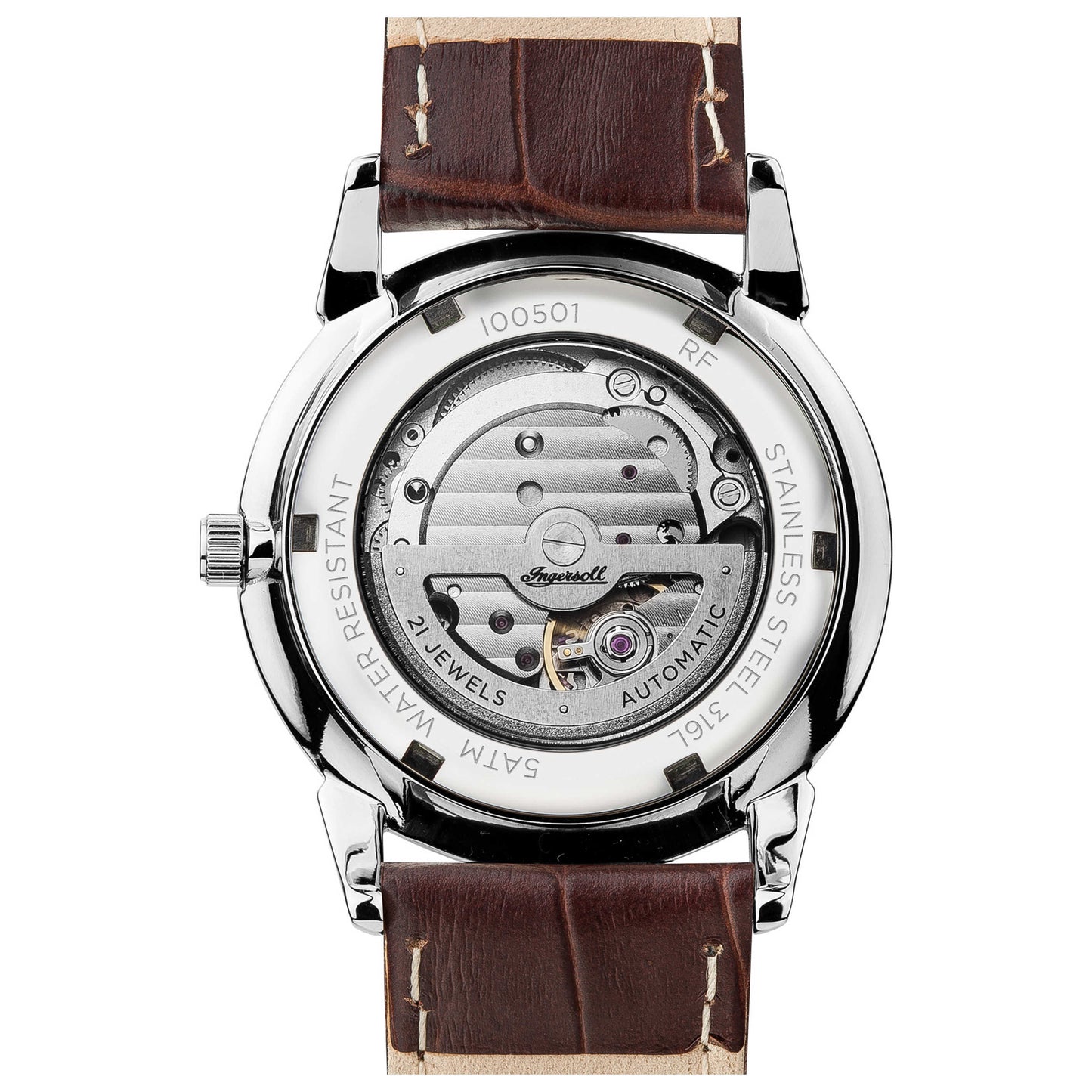 Back view of Ingersoll New Haven Men's Automatic Watch I00501