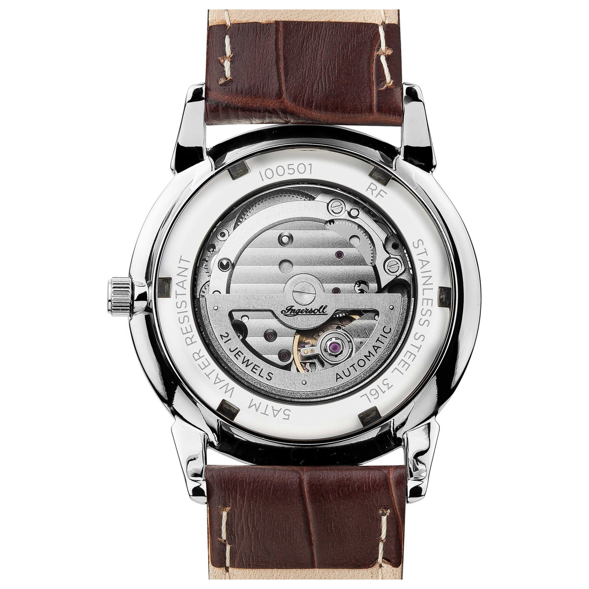 Back view of Ingersoll New Haven Men's Automatic Watch I00501