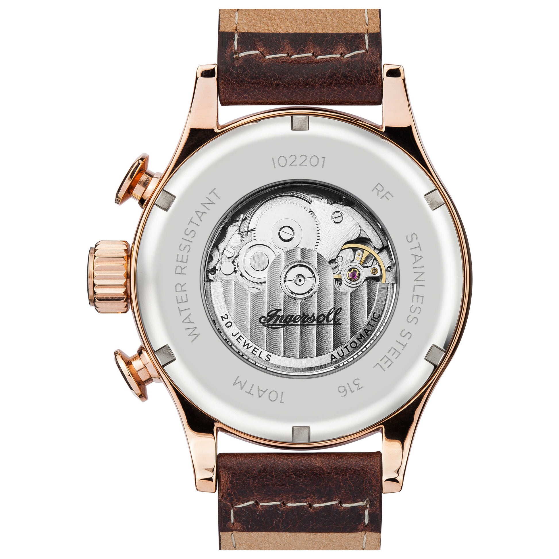 Back view of Ingersoll Armstrong Men's Automatic Watch I02201