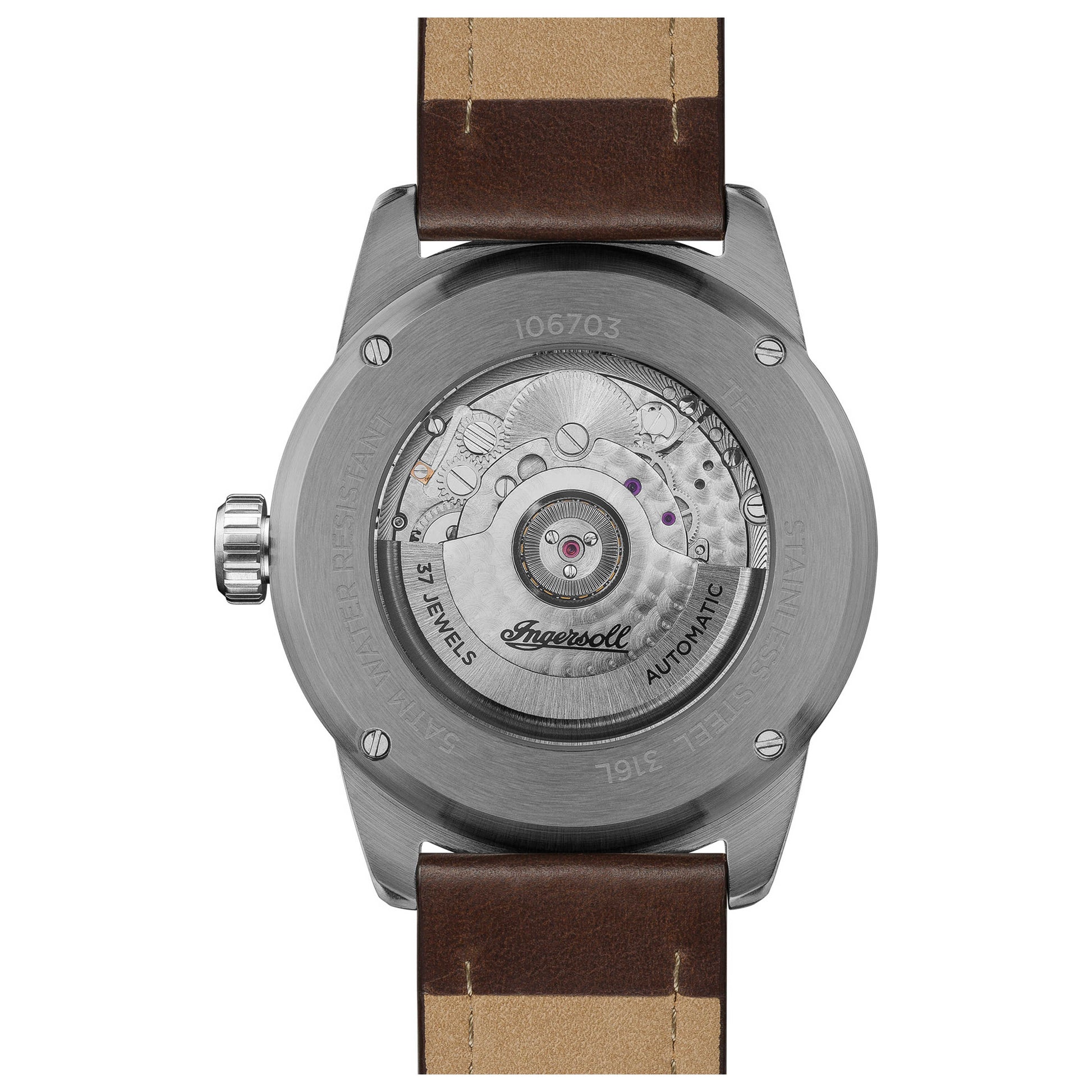 Back view of Ingersoll Triumph Men's Automatic Watch I06703