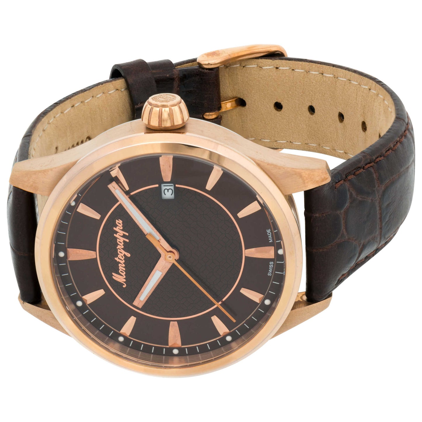 Back view of Montegrappa Fortuna Men's Quartz Watch IDFOWAMM