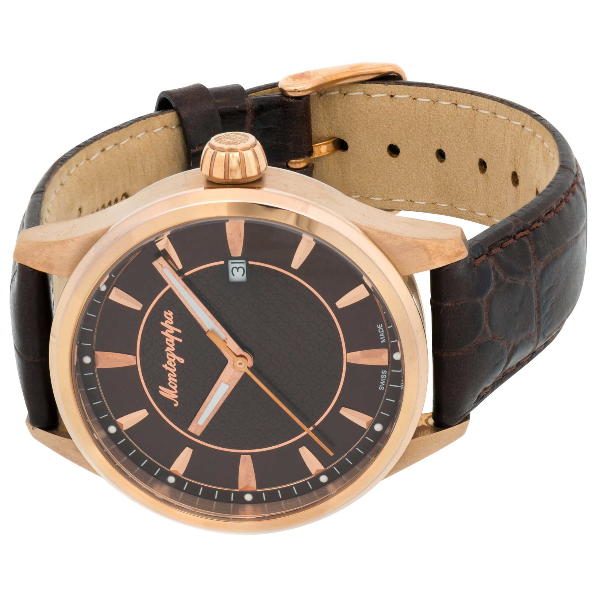 Back view of Montegrappa Fortuna Men's Quartz Watch IDFOWAMM