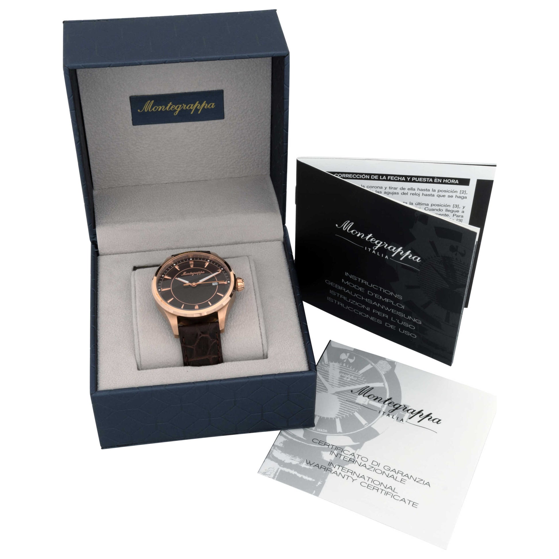Left view of Montegrappa Fortuna Men's Quartz Watch IDFOWAMM