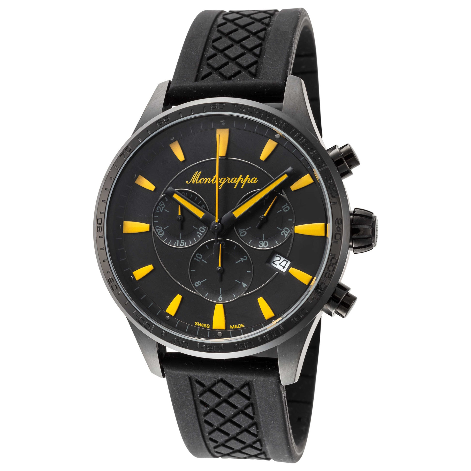 Front view of Montegrappa Nerouno Sport Tre Lancette Men's Quartz Watch IDFOWCSY