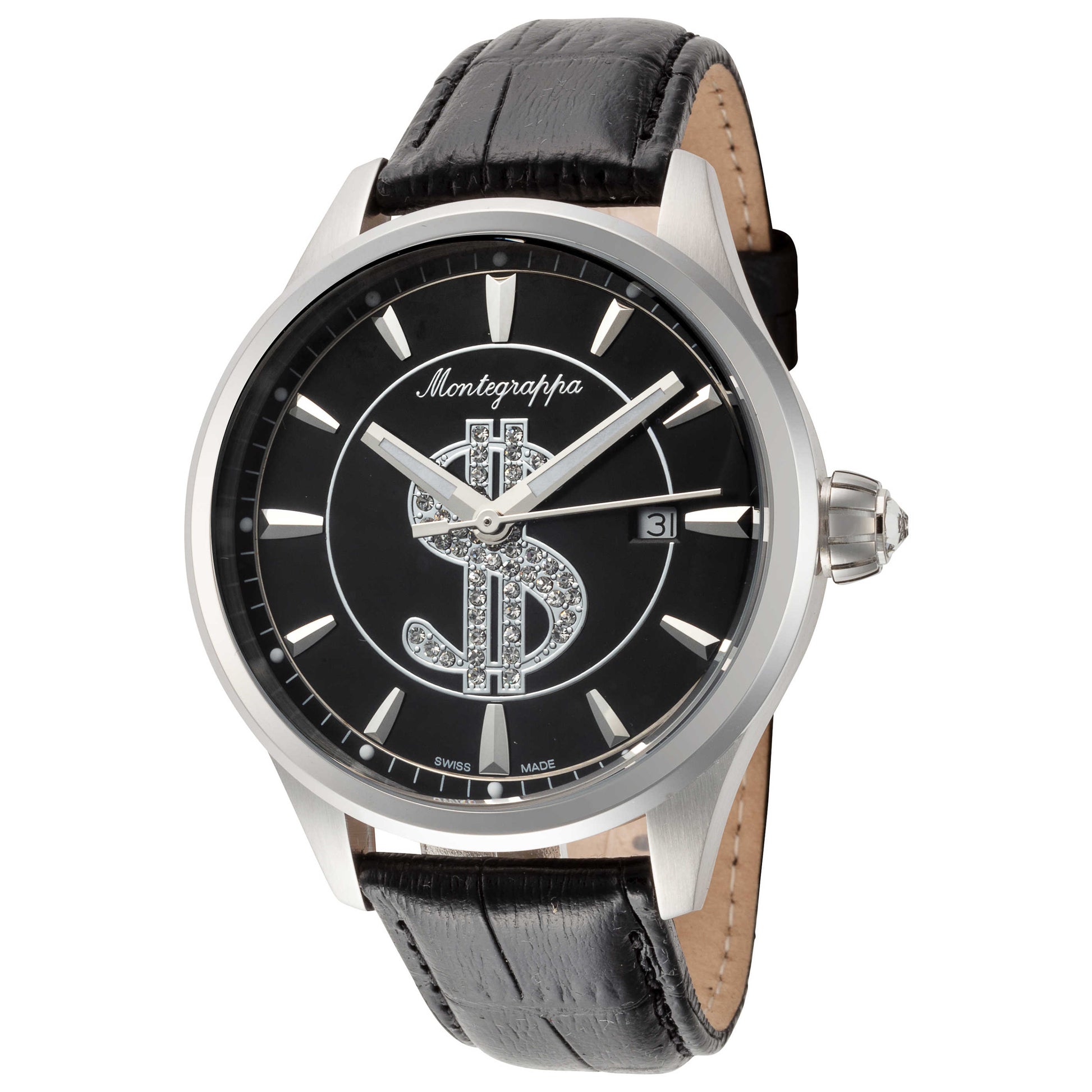 Front view of Montegrappa Cash Men's Quartz Watch IDF$WAIC