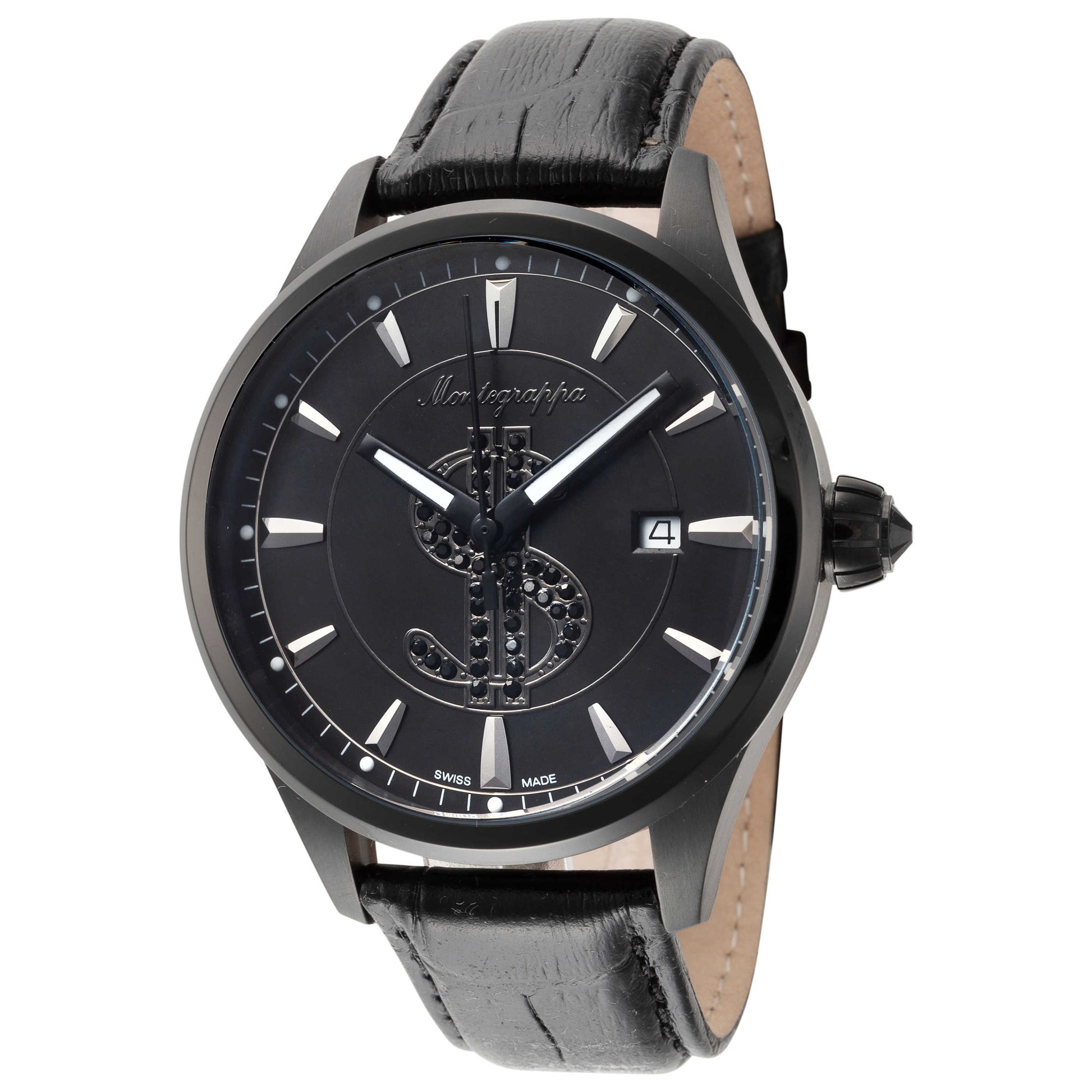 Front view of Montegrappa Cash Men's Quartz Watch IDF$WALC