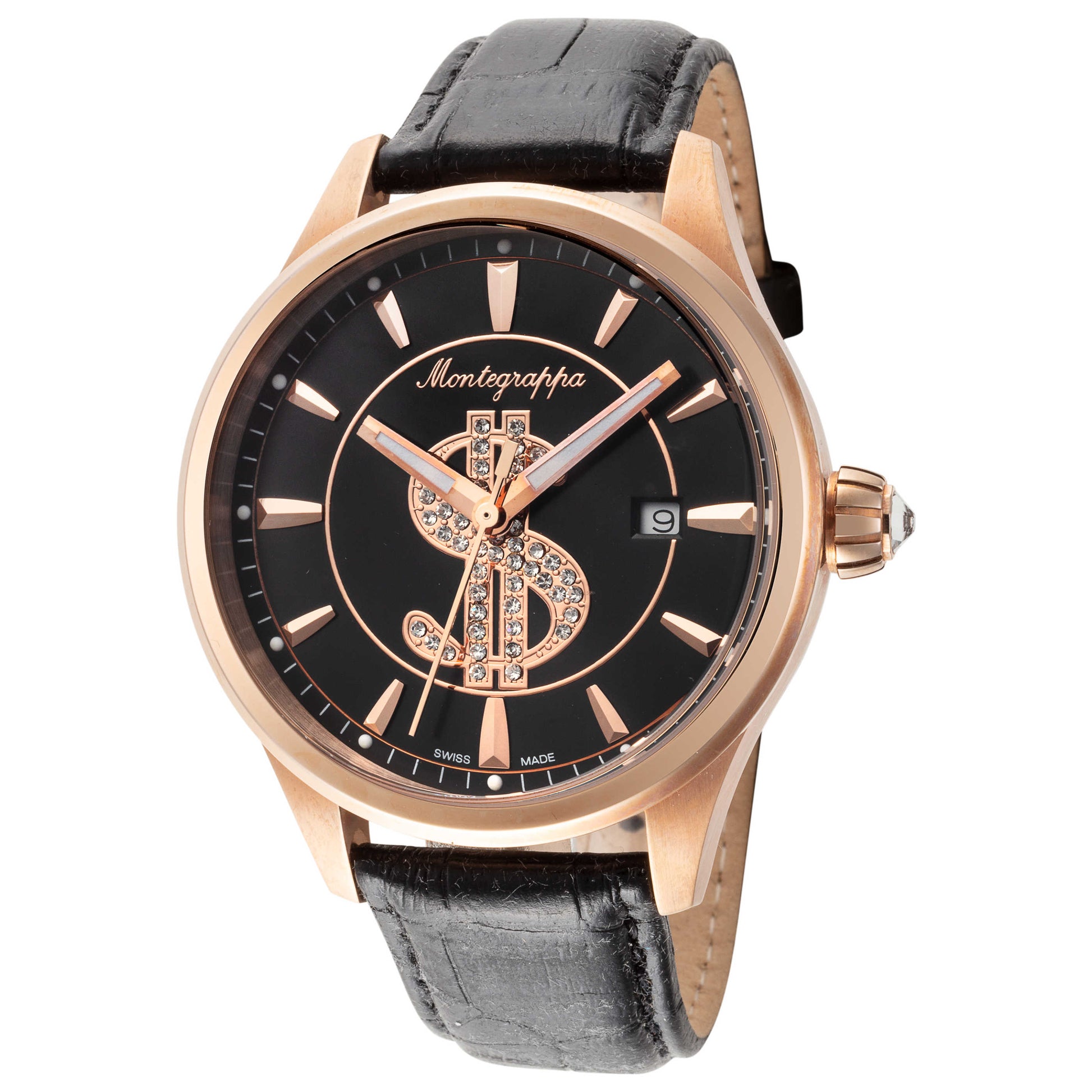 Front view of Montegrappa Cash Men's Quartz Watch IDF$WARC