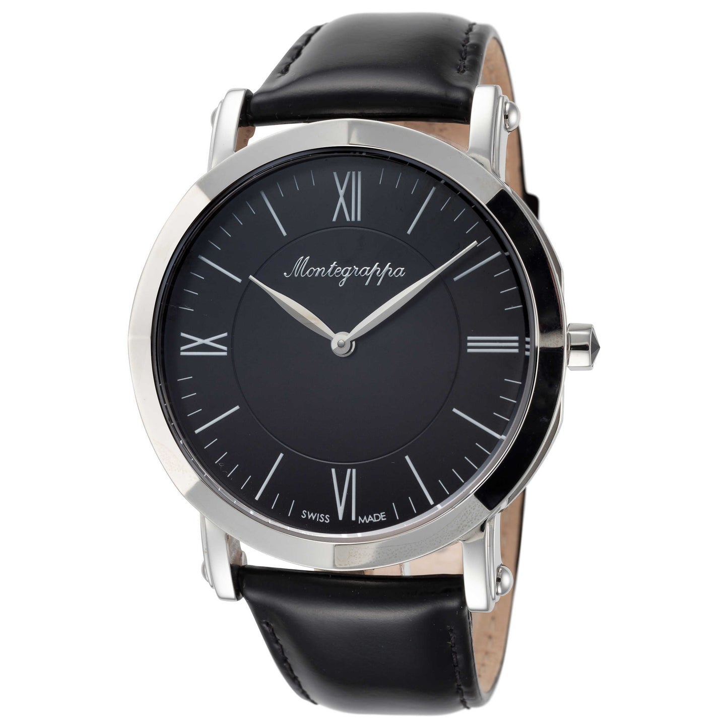 Front view of Montegrappa NeroUno Slim Men's Quartz Watch IDNMWAIC