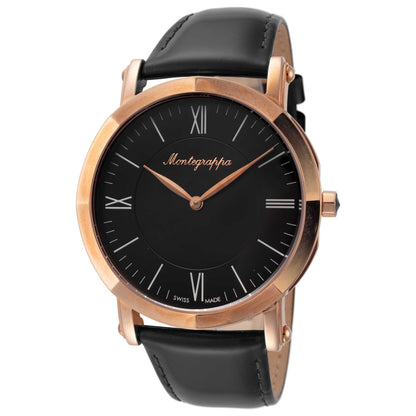 Front view of Montegrappa NeroUno Slim Men's Quartz Watch IDNMWARC