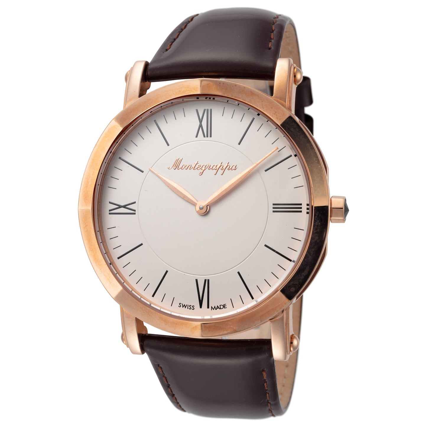 Front view of Montegrappa NeroUno Slim Men's Quartz Watch IDNMWARW
