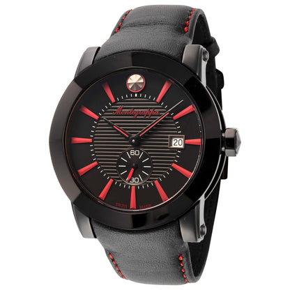 Front view of Montegrappa Nerouno Sport Tre Lancette Men's Quartz Watch IDNUWATR