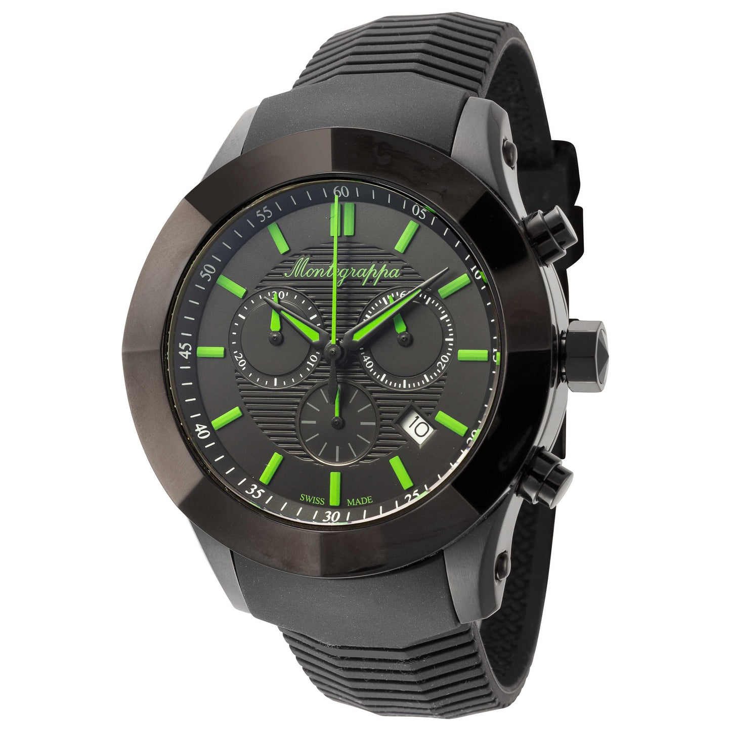 Front view of Montegrappa Nerouno Sport Tre Lancette Men's Quartz Watch IDNUWCSG