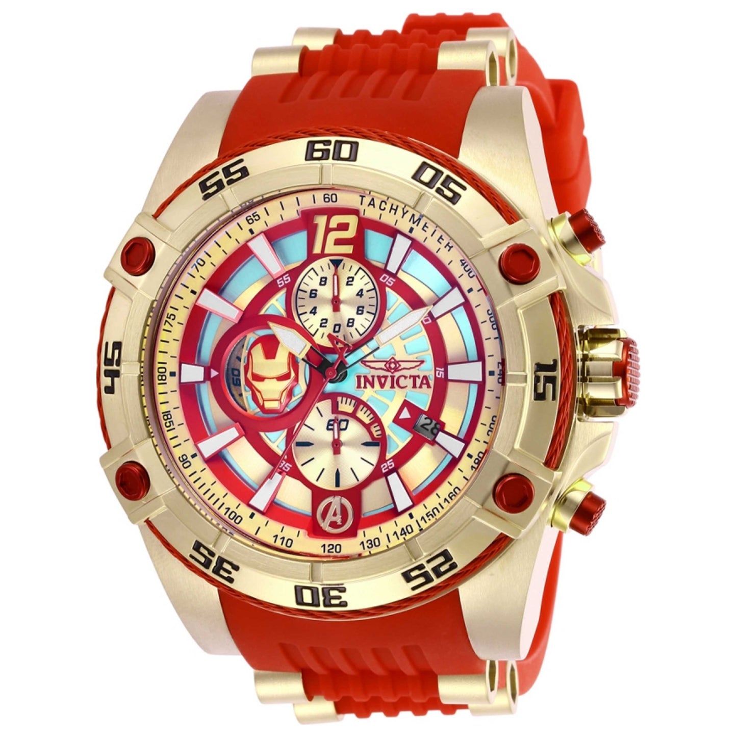 Front view of Invicta Marvel Men's Japanese Quartz (Battery-Powered) Watch IN-26796