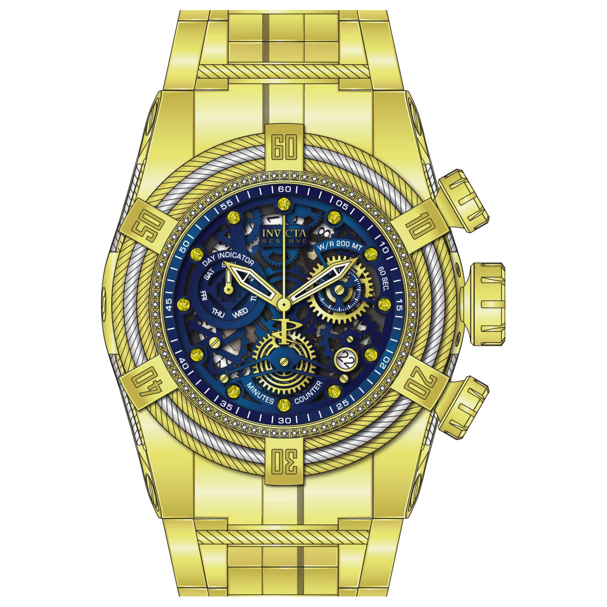 Front view of Invicta Reserve Men's Quartz Watch IN-30069