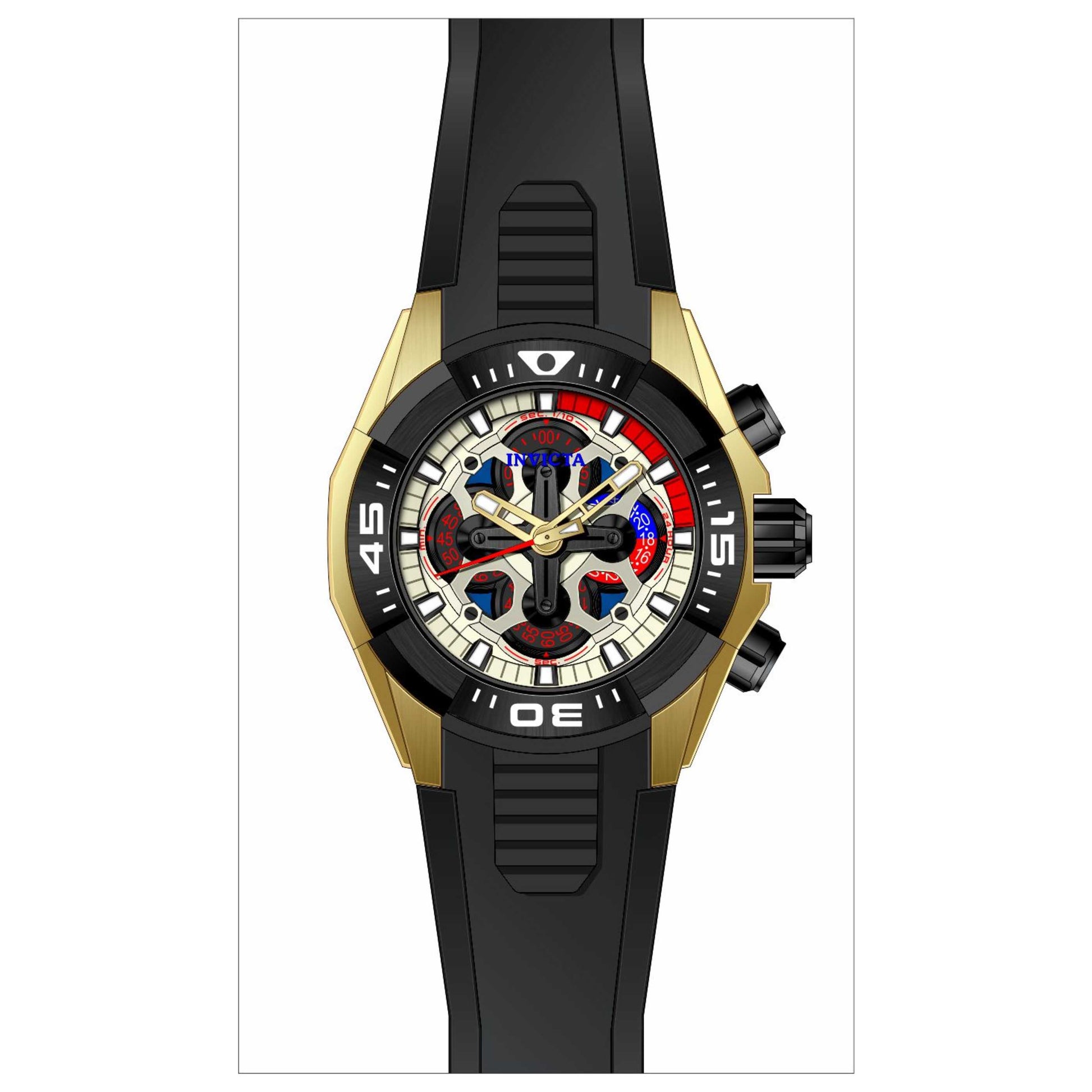 Front view of Invicta S1 Rally Men's Quartz Watch IN-30319
