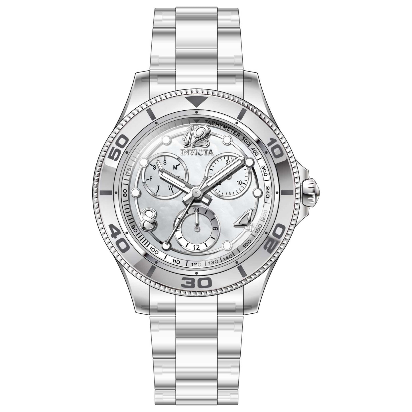 Front view of Invicta Anatomic Women's Quartz Watch IN-30367