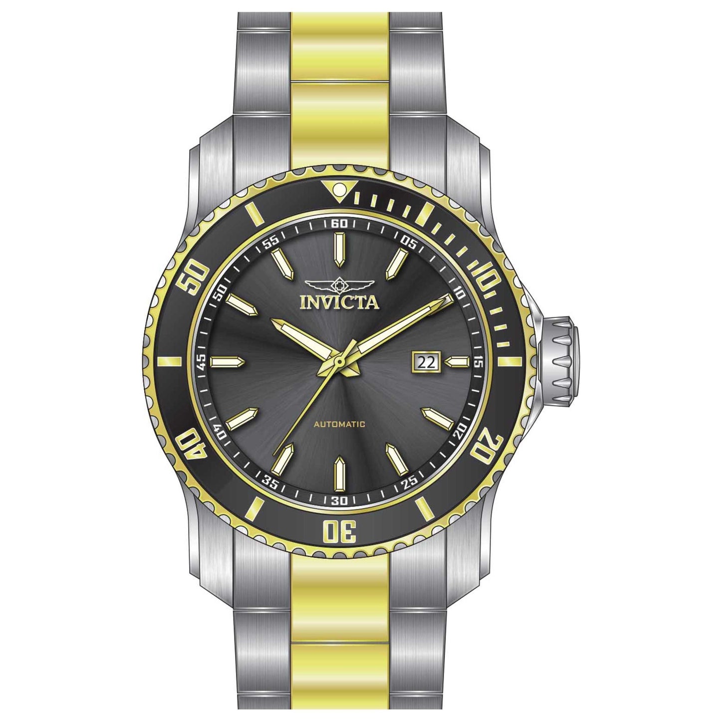 Front view of Invicta Pro Diver Men's Automatic Watch IN-30556
