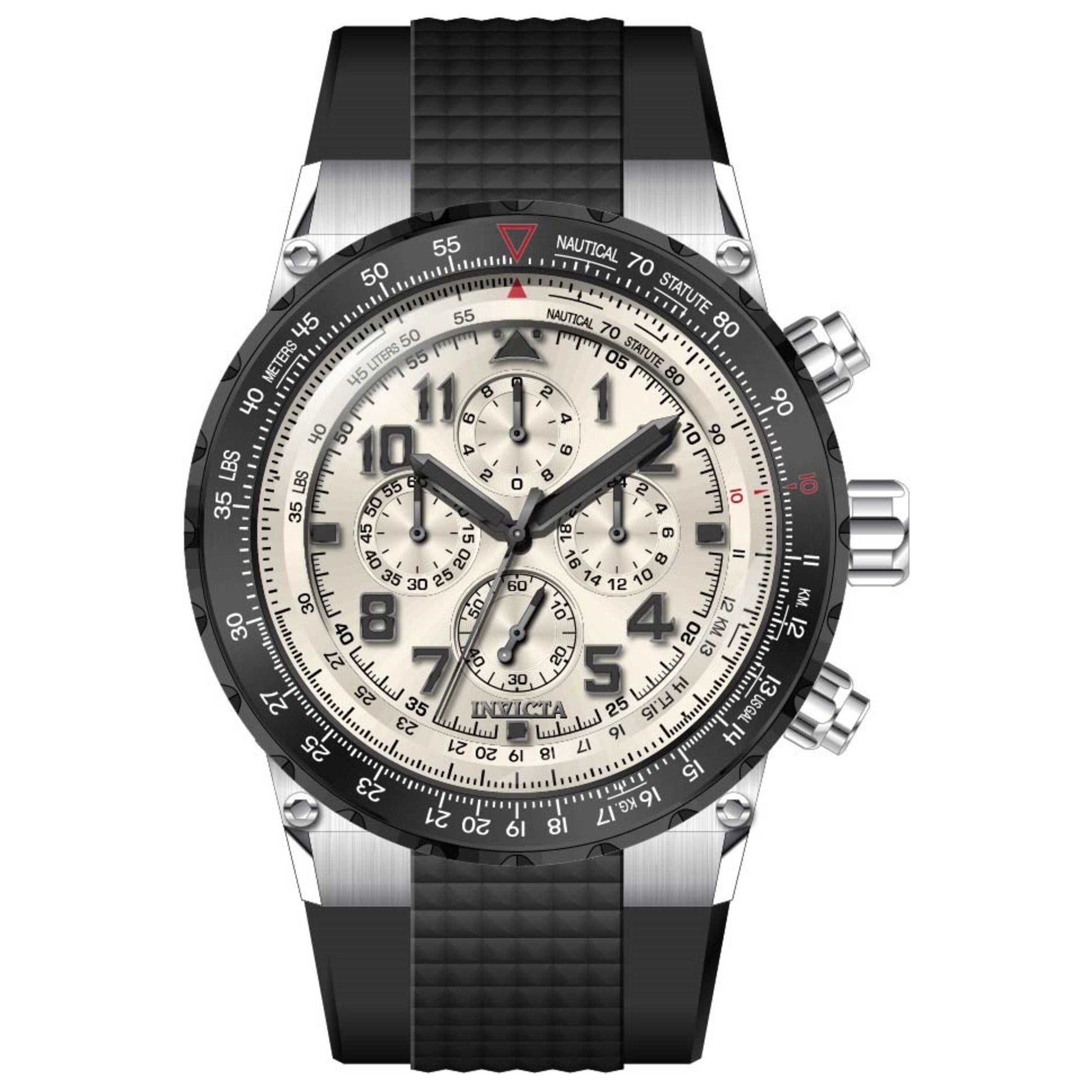 Front view of Invicta Aviator Men's Quartz Watch IN-31597