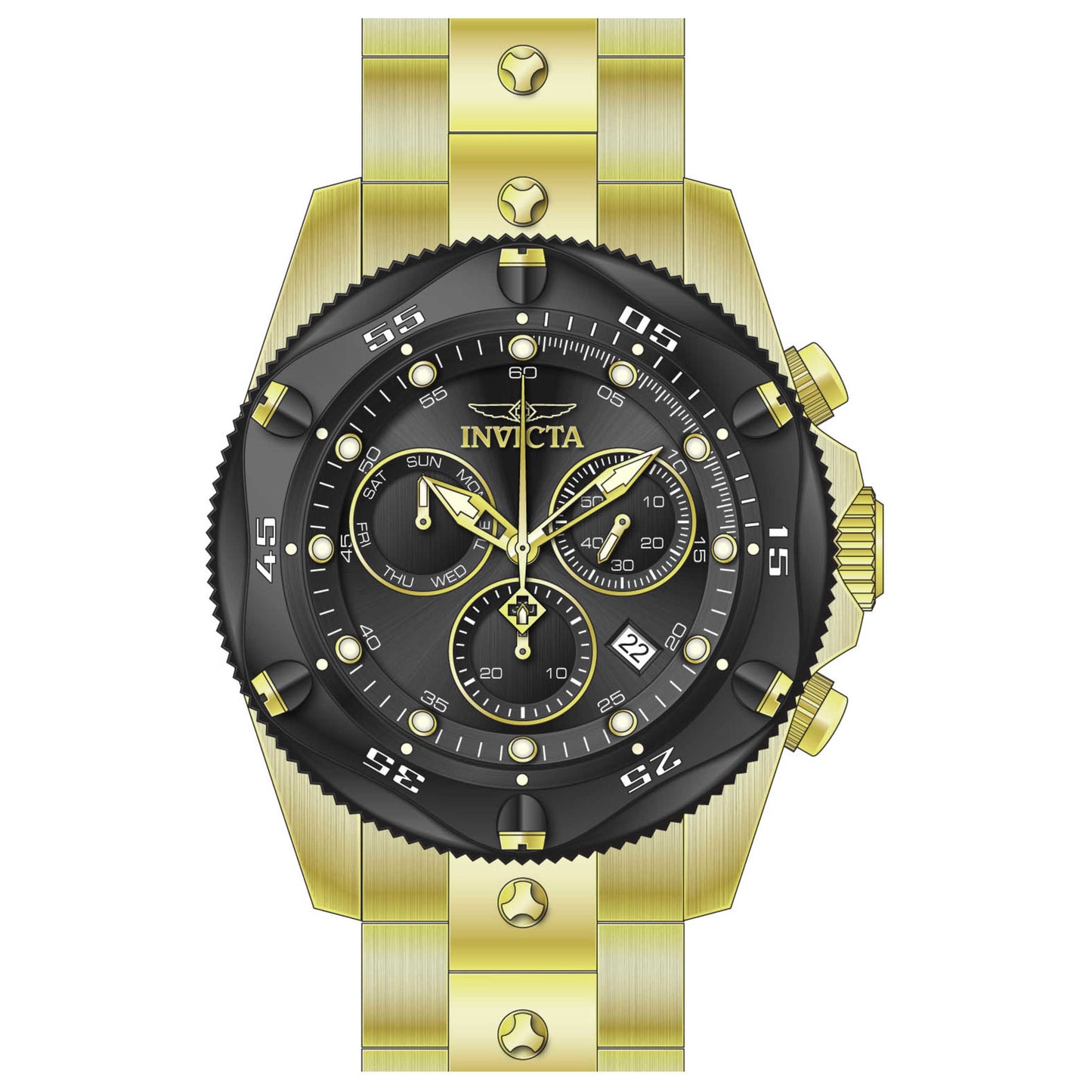 Front view of Invicta Pro Diver Men's Quartz Watch IN-31611