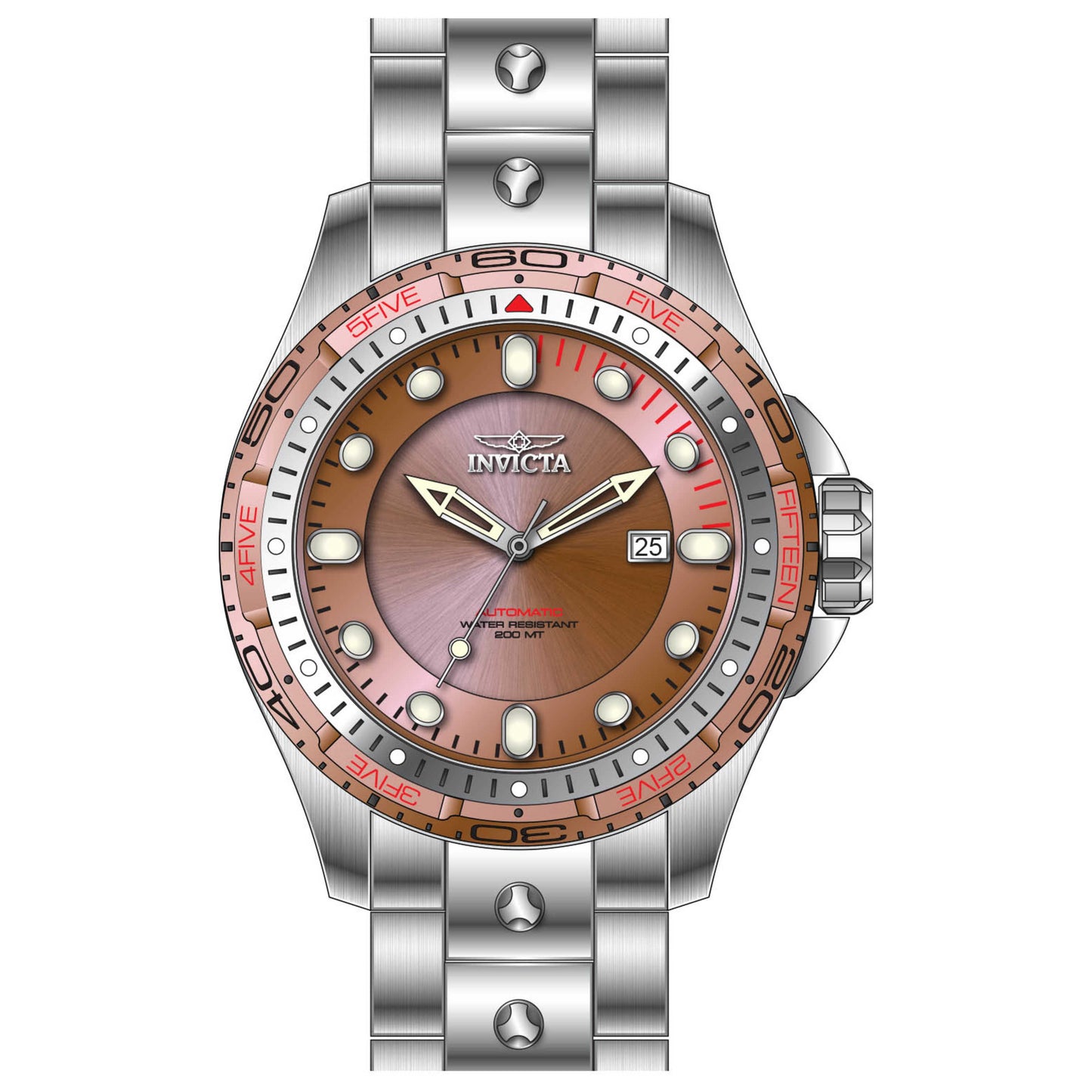 Front view of Invicta Hydromax Men's Automatic Watch IN-32237