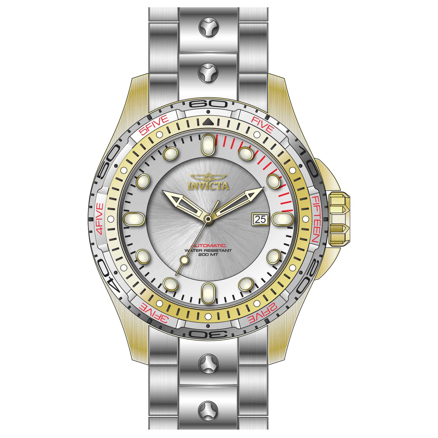 Front view of Invicta Hydromax Men's Automatic Watch IN-32238
