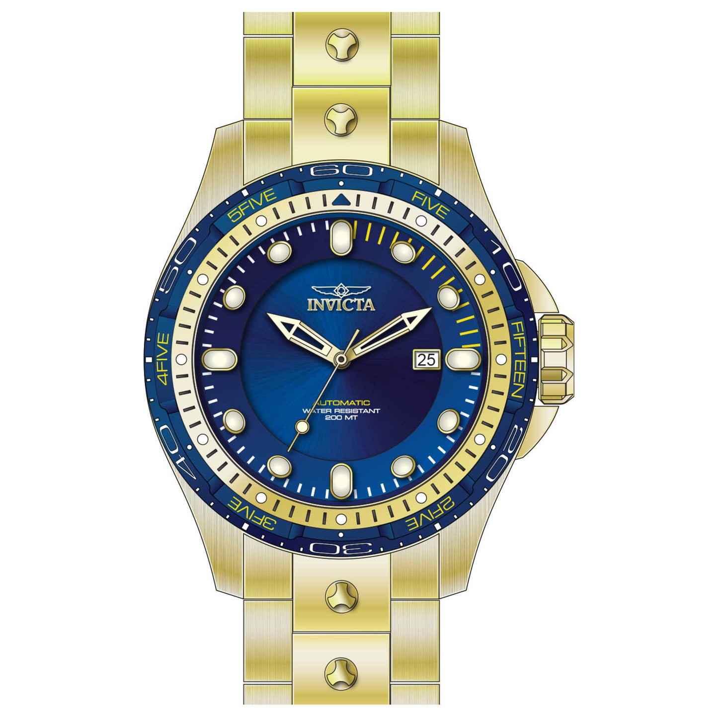 Front view of Invicta Hydromax Men's Automatic Watch IN-32240