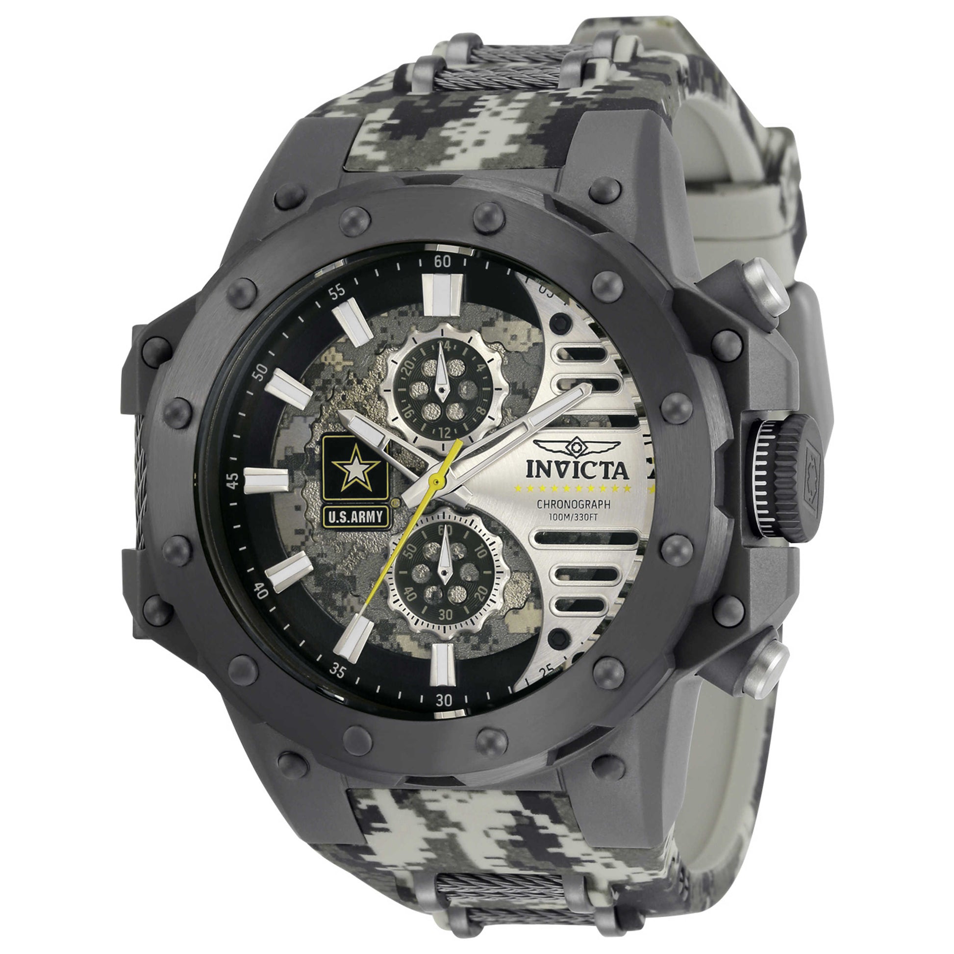 Front view of Invicta U S Army Men's Quartz Watch IN-32983
