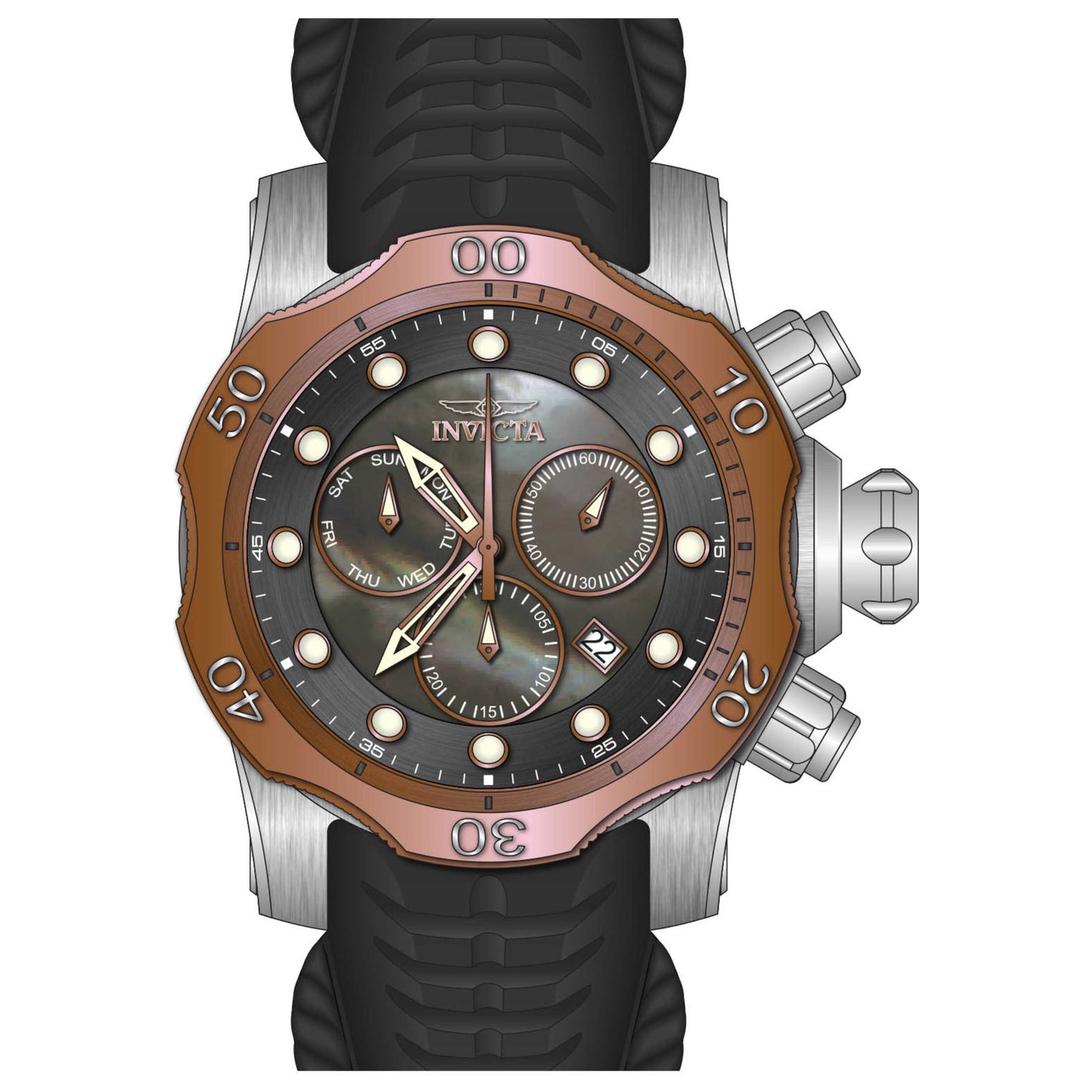 Front view of Invicta Venom Men's Quartz Watch IN-33307