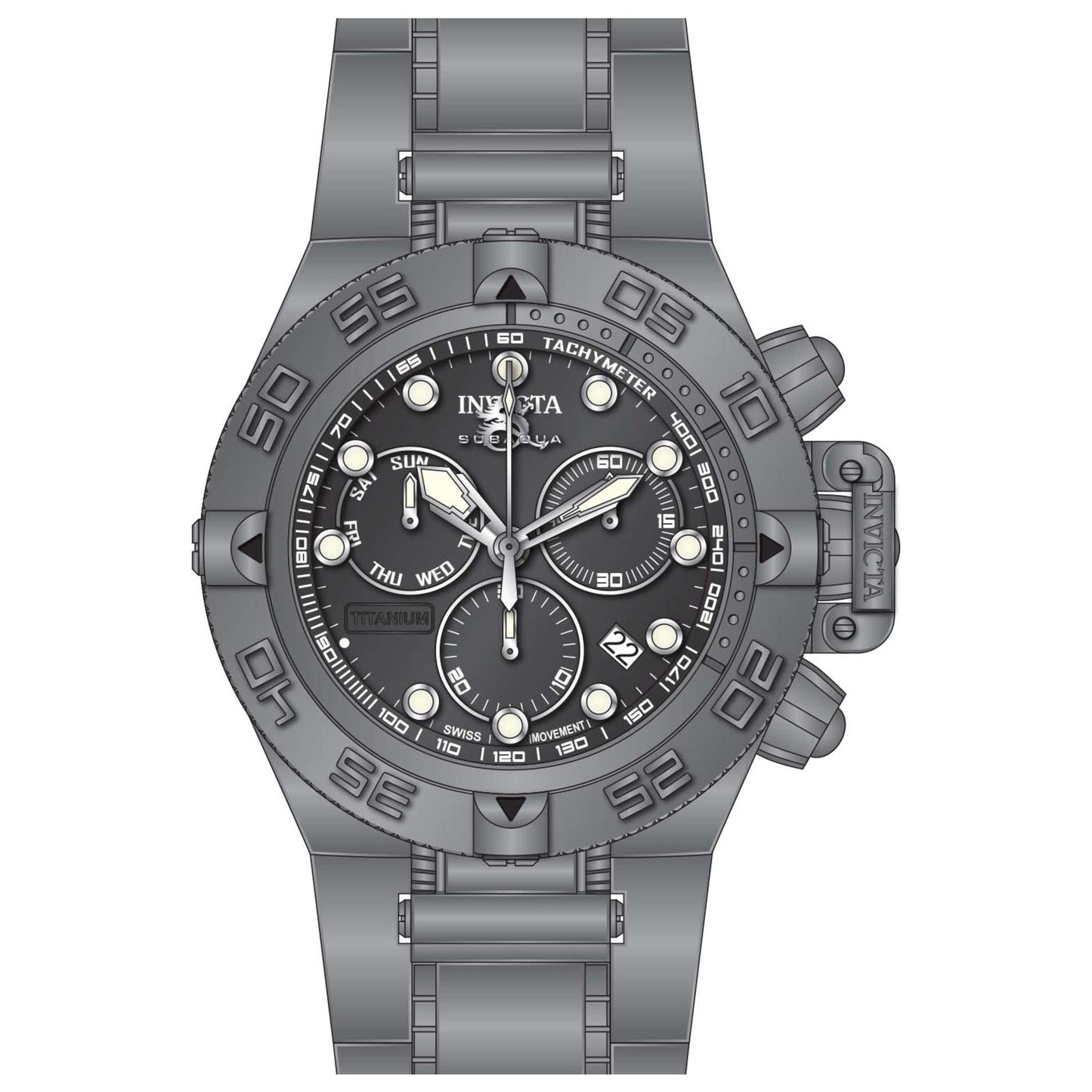 Front view of Invicta Men's Quartz Watch IN-33722