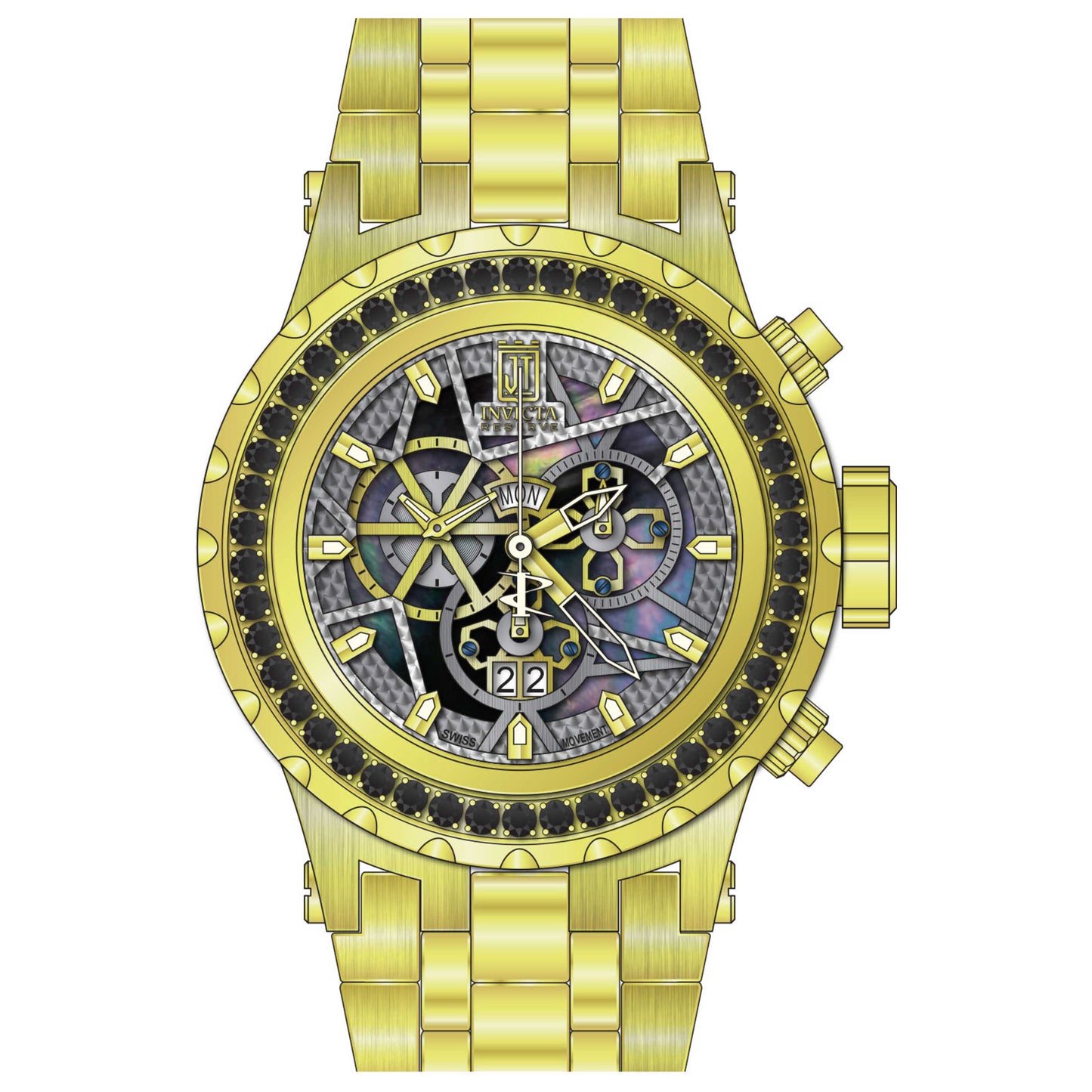 Front view of Invicta Men's Quartz Watch IN-33990