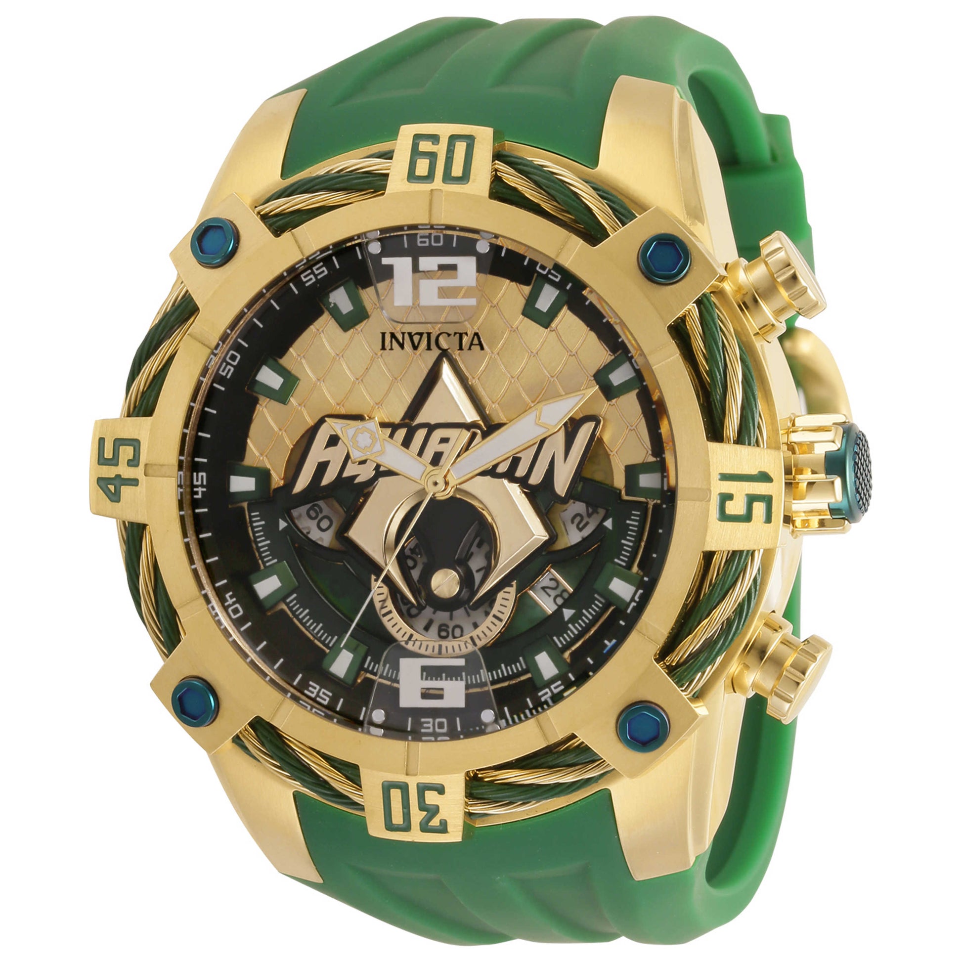 Front view of Invicta DC Comics Aquaman Men's Quartz Watch IN-35120