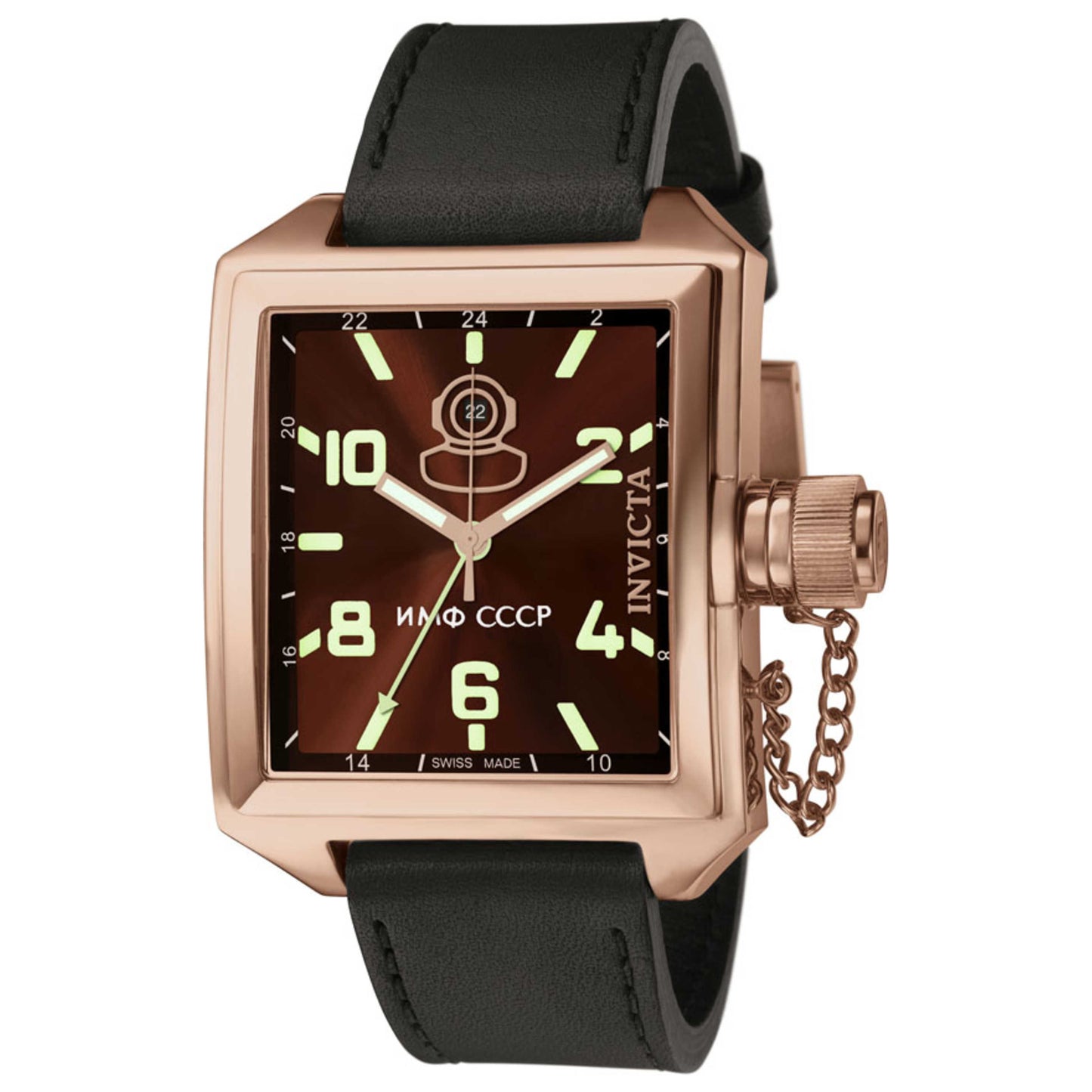 Front view of Invicta Russian Diver Men's Quartz Watch IN-7190