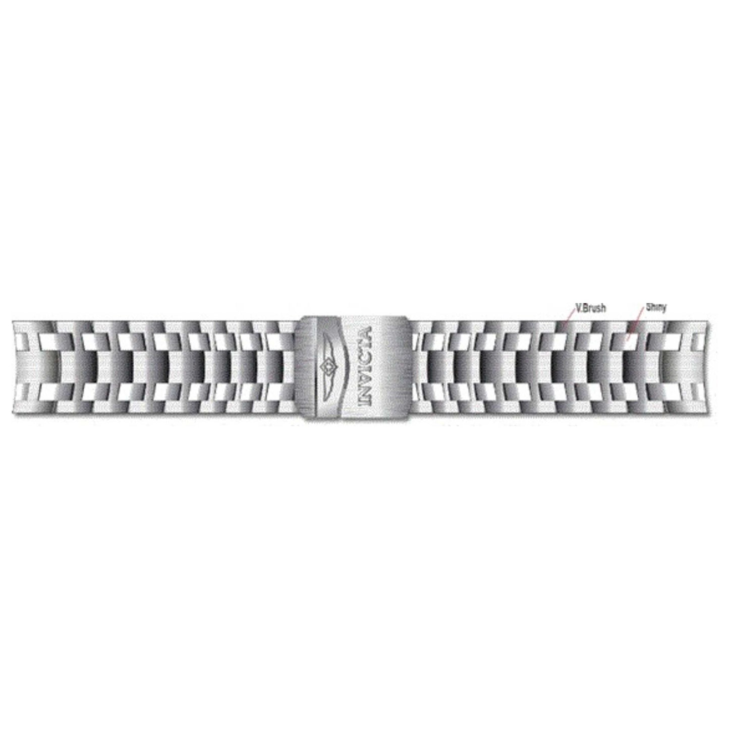 Front view of Invicta Packaging & Display Unisex Watch Strap IN-C00189SS