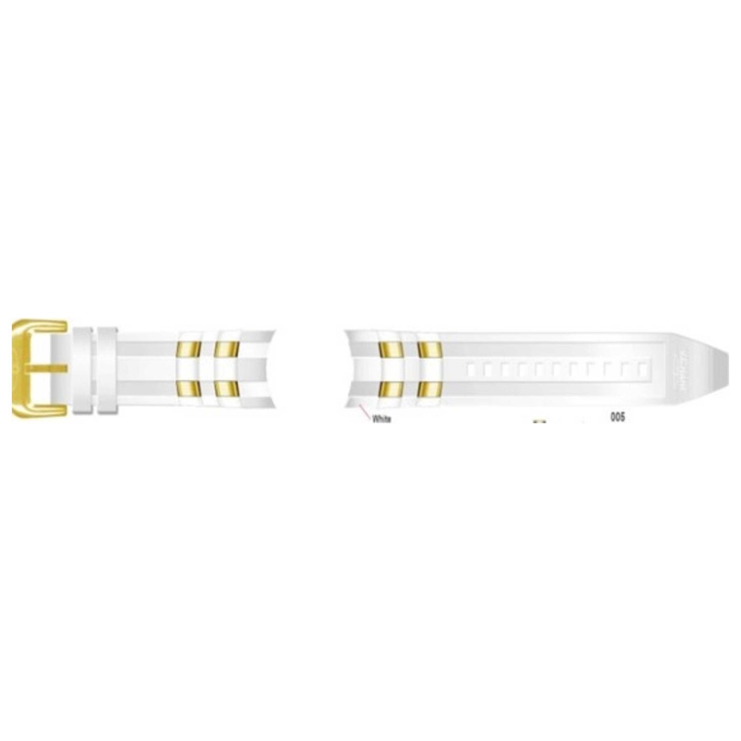 Front view of Invicta Packaging & Display Unisex Watch Strap IN-C00190PUWHTGT