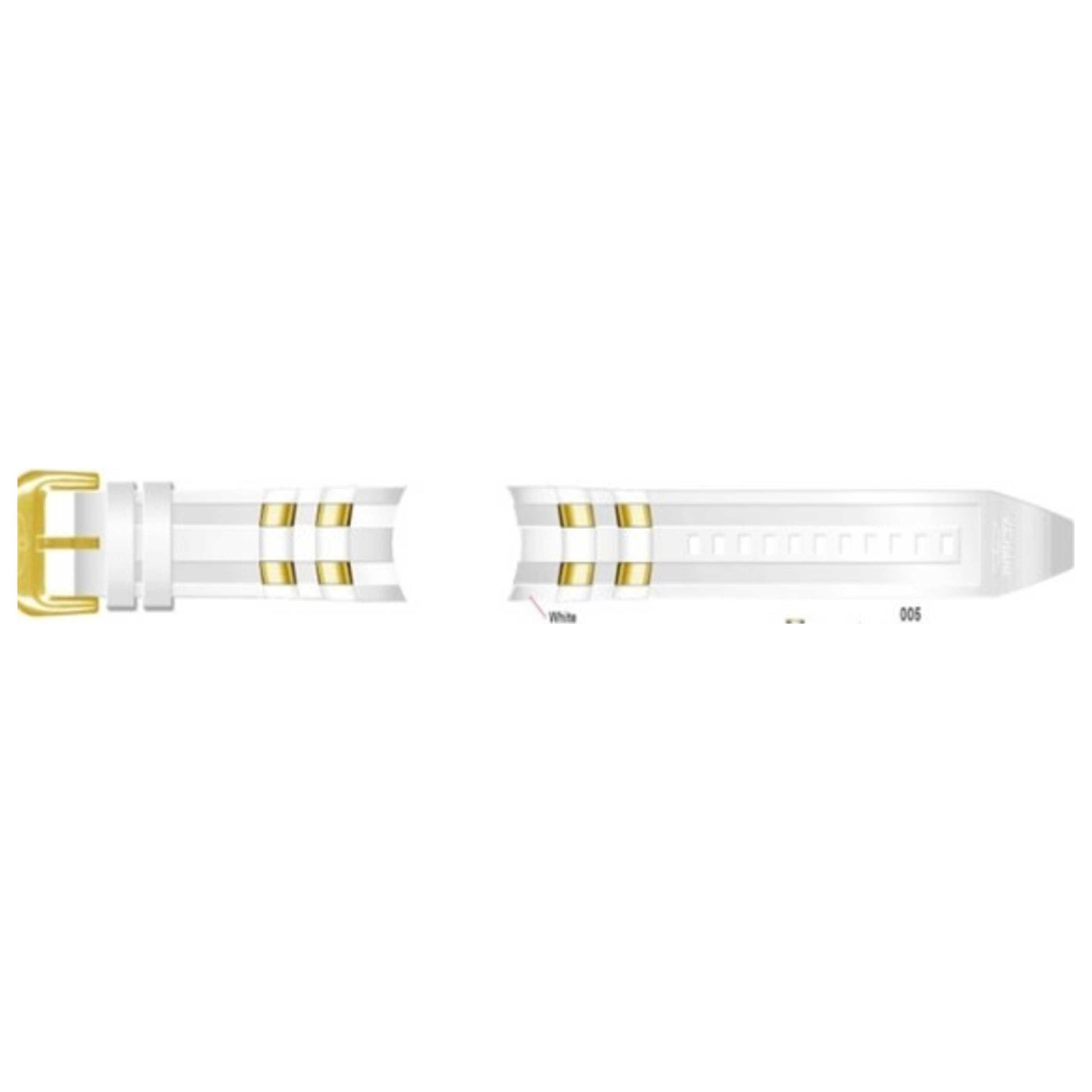 Front view of Invicta Packaging & Display Unisex Watch Strap IN-C00190PUWHTGT