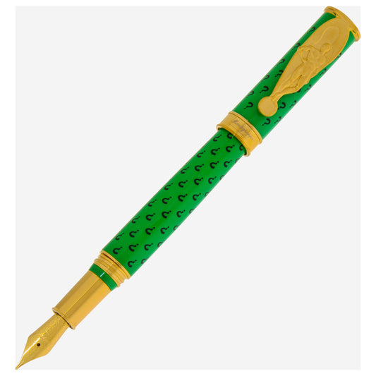 Front view of Montegrappa DC Comics Riddler Pen ISDCR3YG
