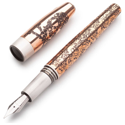 Right view of Montegrappa Merry Skull Copper Pen ISFOS2CU