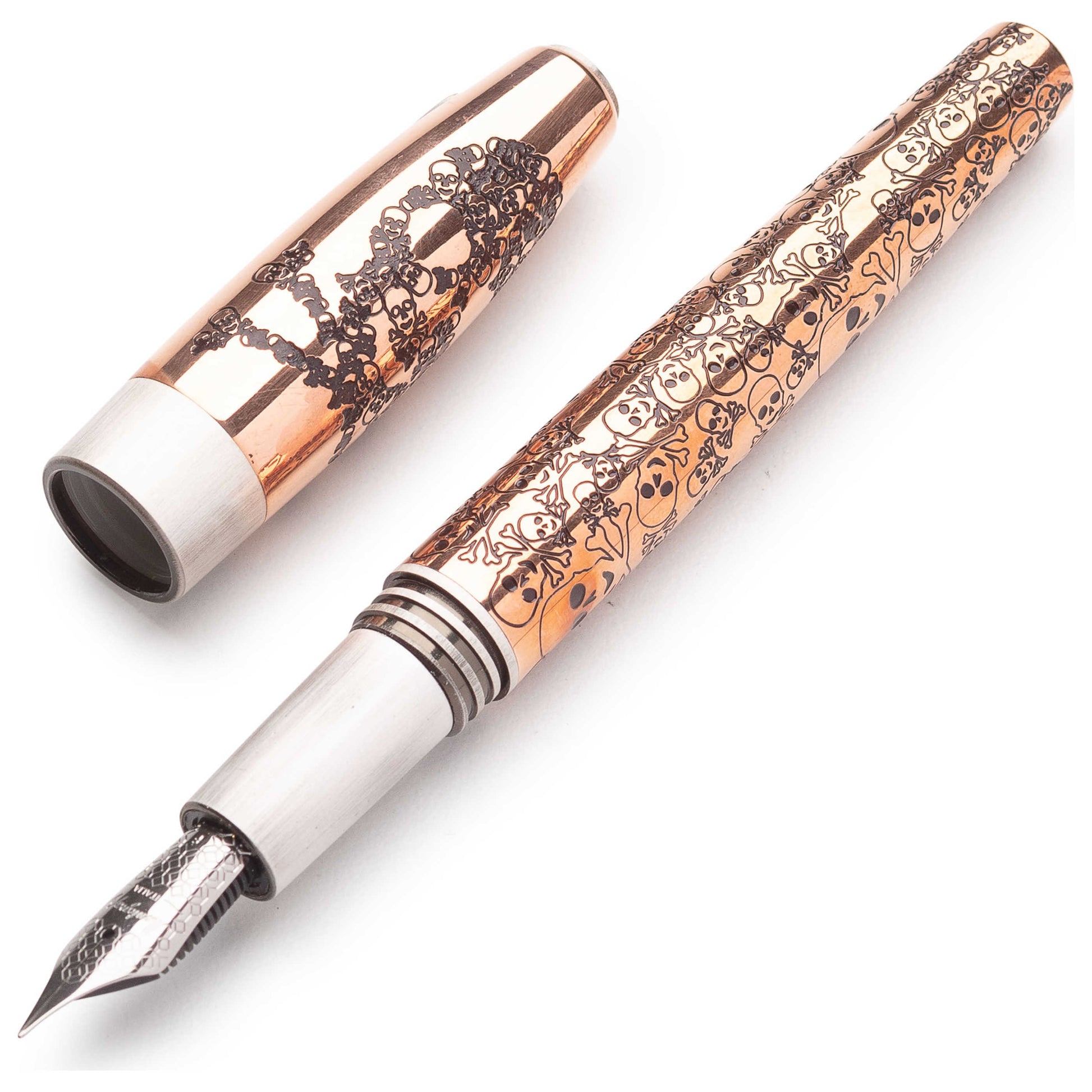 Right view of Montegrappa Merry Skull Copper Pen ISFOS3CU