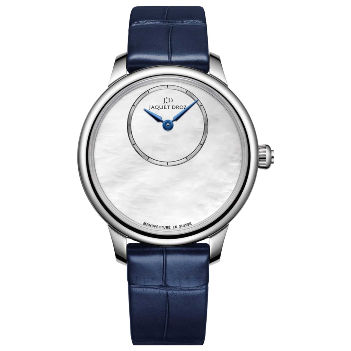Front view of Jaquet Droz Petite Heure Women's Automatic Watch J005000273