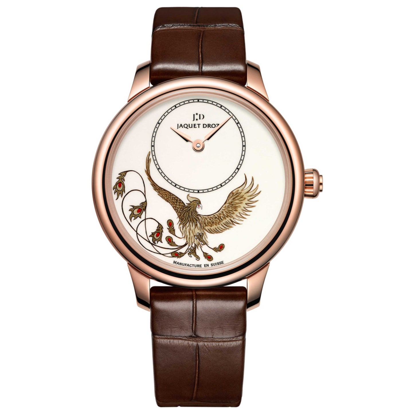Front view of Jaquet Droz Les Ateliers D'Art Petite Women's Automatic Watch J005003201