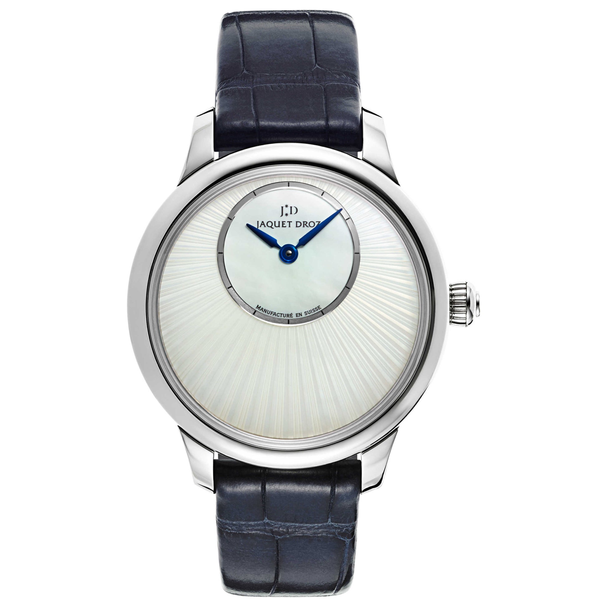 Front view of Jaquet Droz Petite Heure Women's Automatic Watch J005004371