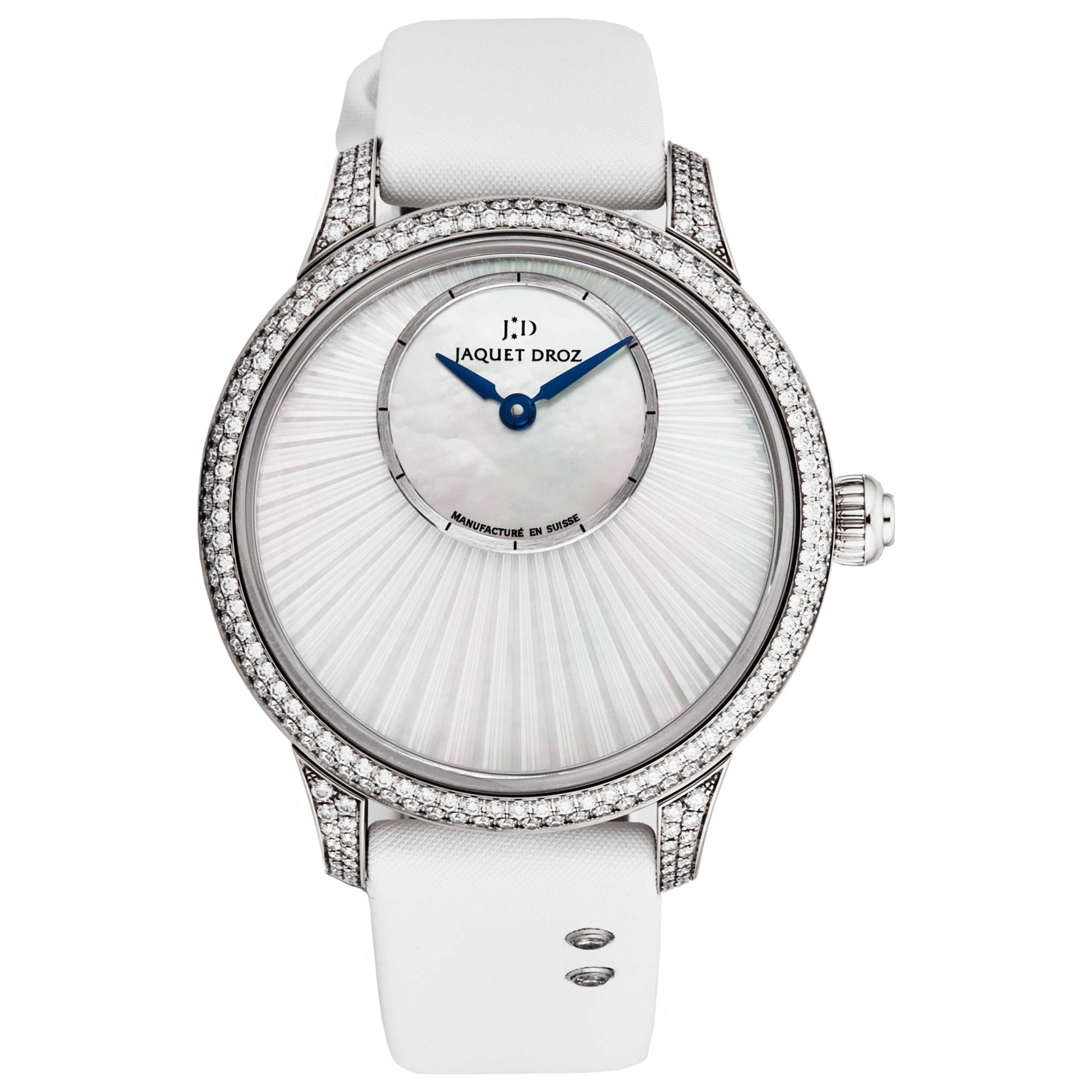 Front view of Jaquet Droz Petite Heure Women's Automatic Watch J005004570