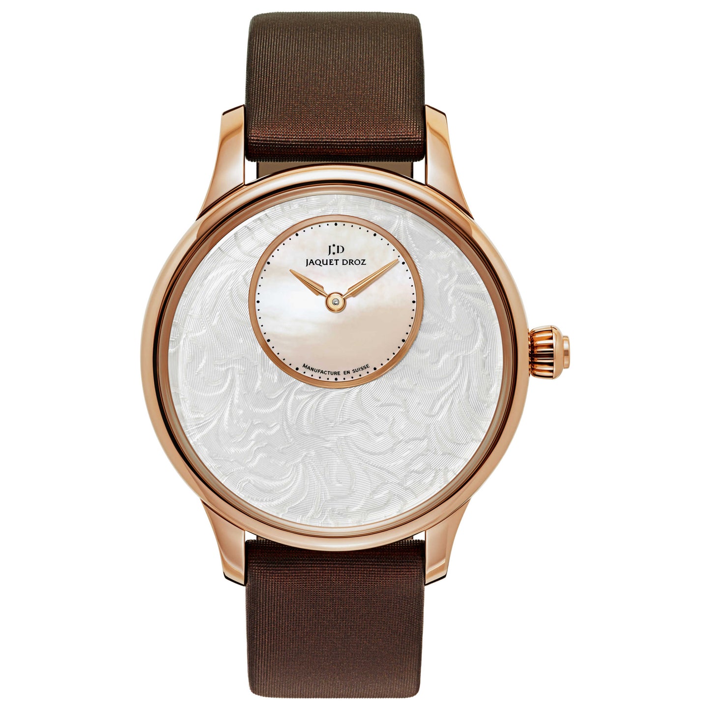 Front view of Jaquet Droz Petite Heure Minute Women's Automatic Watch J005013570