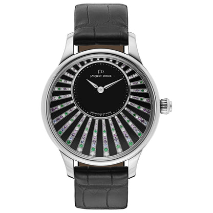 Front view of Jaquet Droz Petite Heure Minute Women's Automatic Watch J005014204