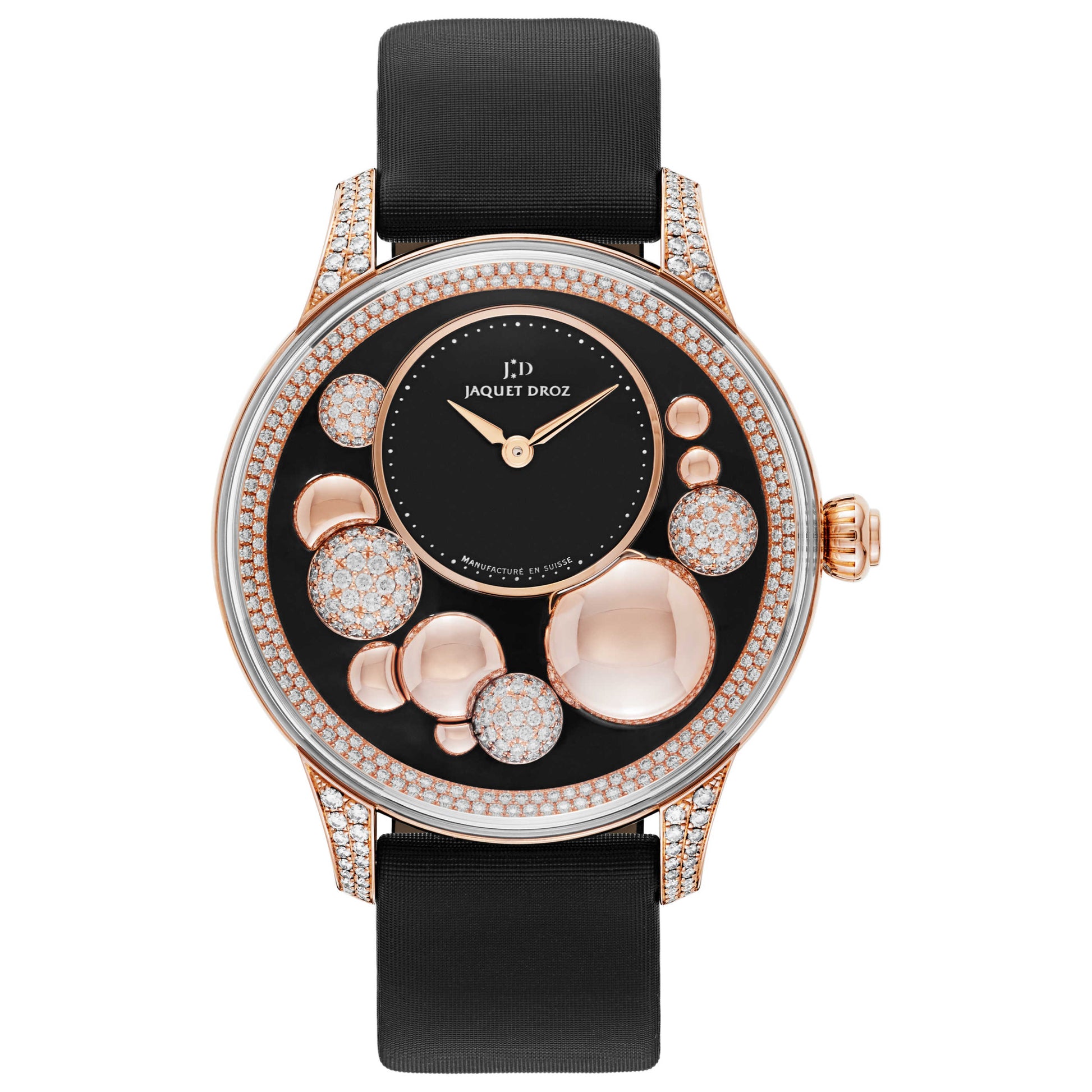 Front view of Jaquet Droz Petite Heure Minute Women's Automatic Watch J005023531