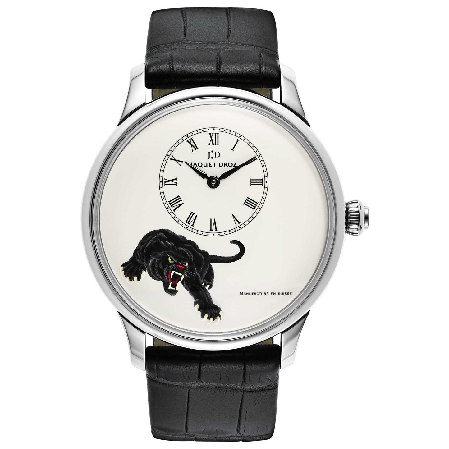 Front view of Jaquet Droz Les Ateliers d'Art Men's Automatic Watch J005034234