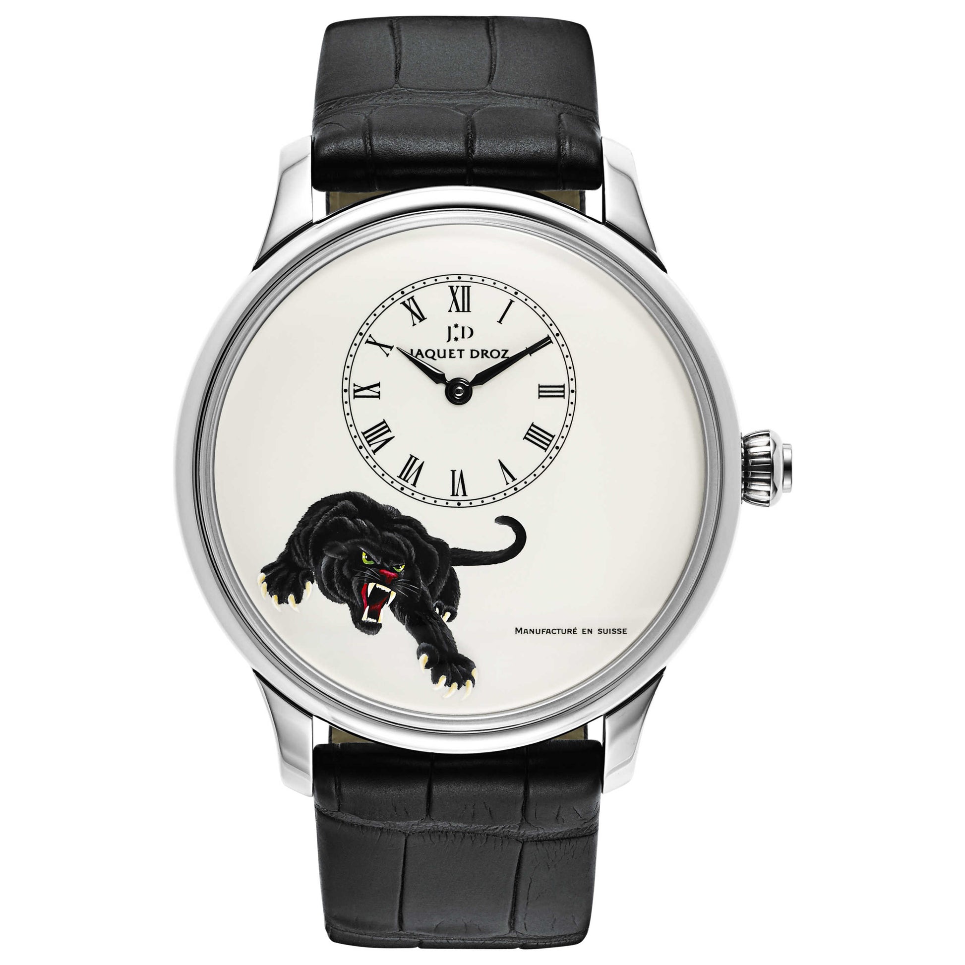 Front view of Jaquet Droz Les Ateliers d'Art Men's Automatic Watch J005034234