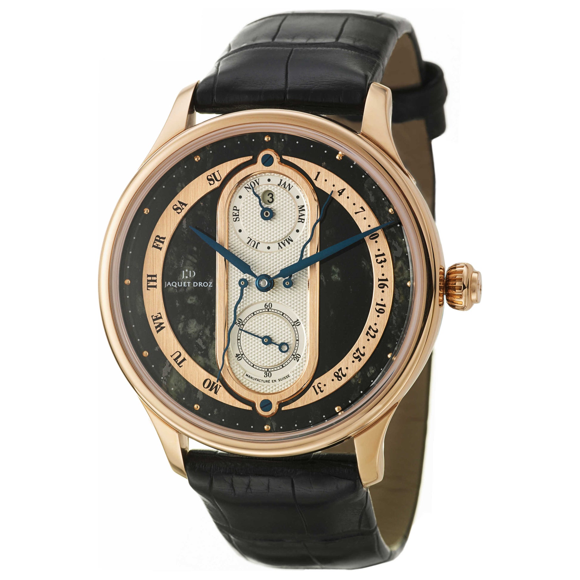 Front view of Jaquet Droz Complication La Chaux-De-Fonds Men's Automatic Watch J008333206