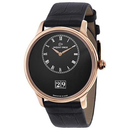 Front view of Jaquet Droz Petite Heure Minute Men's Automatic Watch J016933210