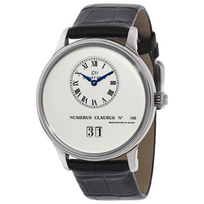 Front view of Jaquet Droz Petite Heure Minute Men's Automatic Watch J016934202